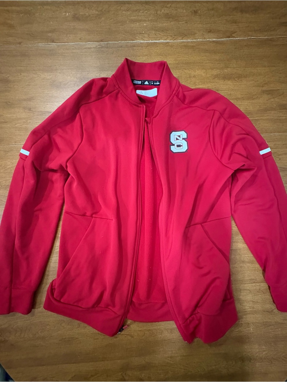 Adidas NC State Wolfpack Red Full-Zip Track Jacket Collegiate Warmup M